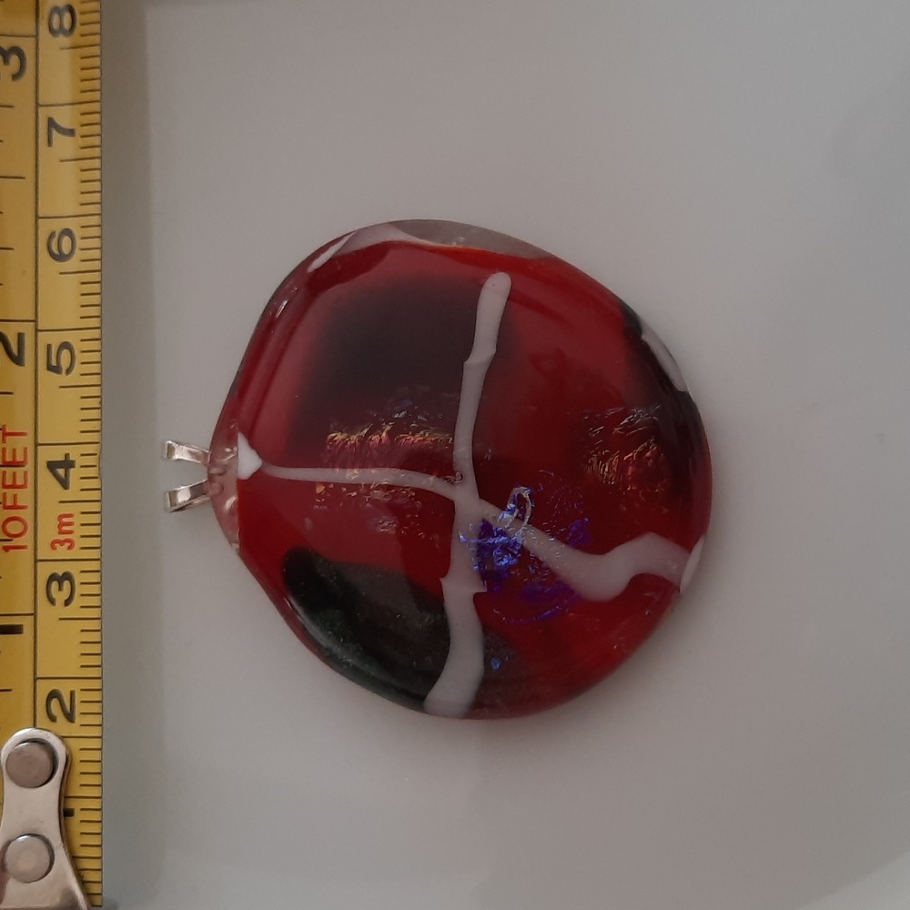 Glass puddle pendant